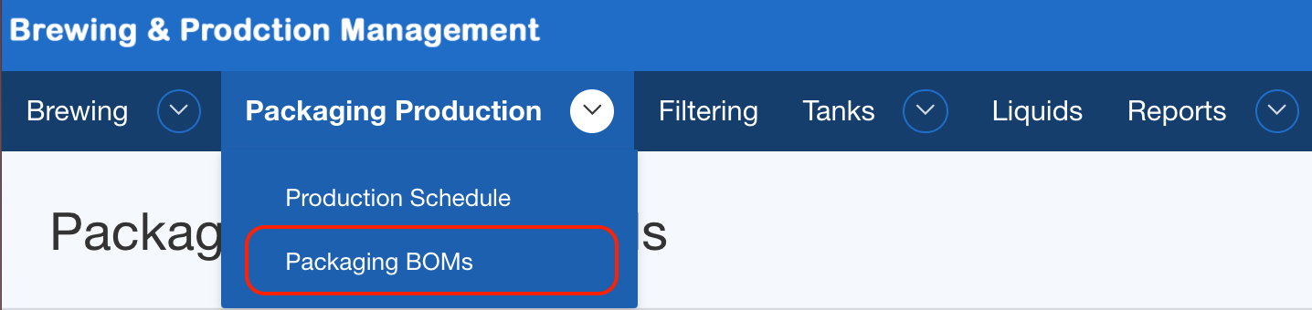 Accessing packaging BOM